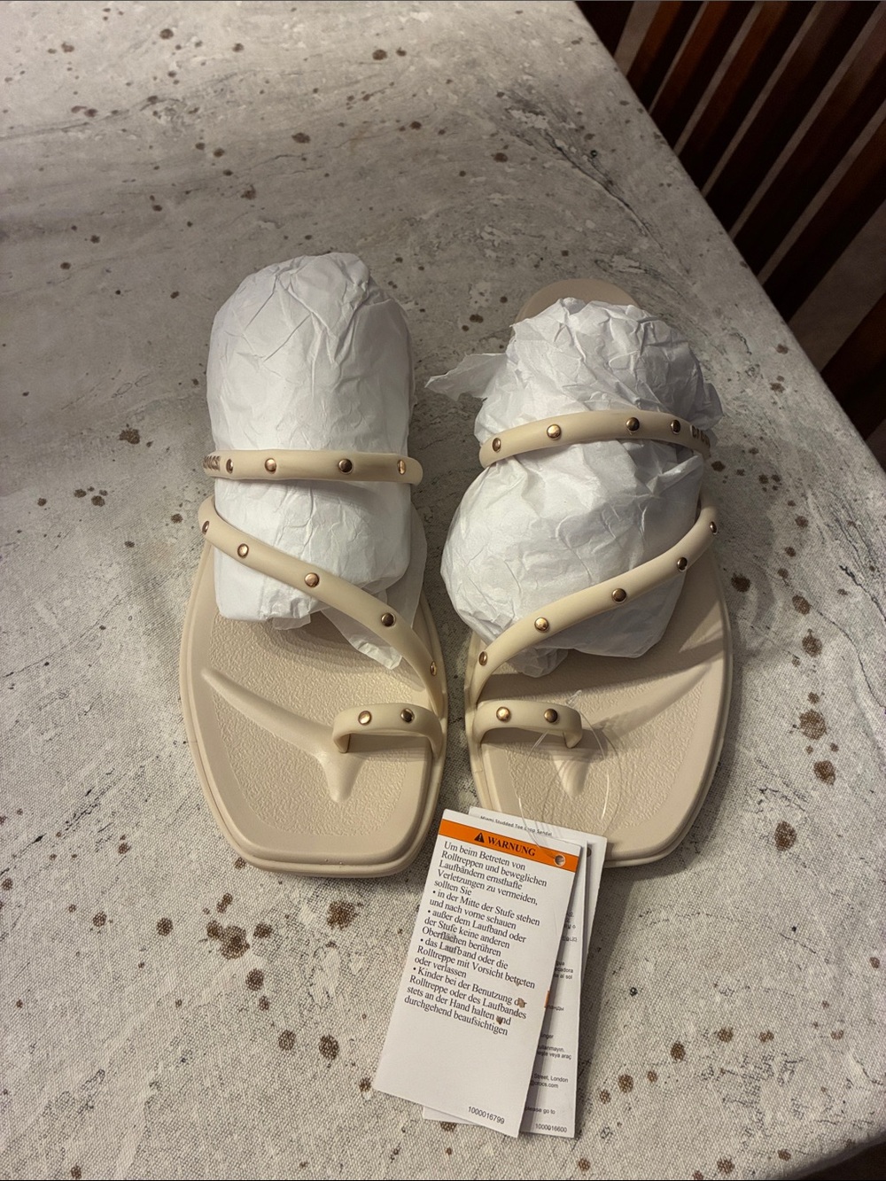 Brand new white crocs sandals